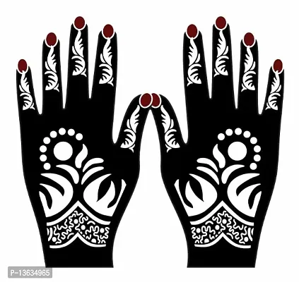 Apcute mehndi stencil sticker of both hands-thumb0