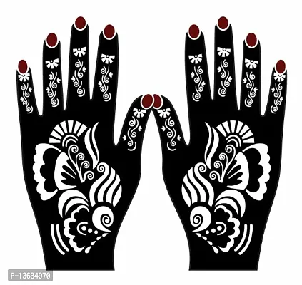 Apcute mehndi stencil sticker of both hands
