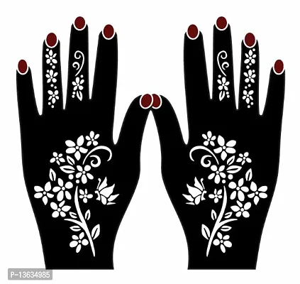 Apcutes mehndi stencil sticker of both hands