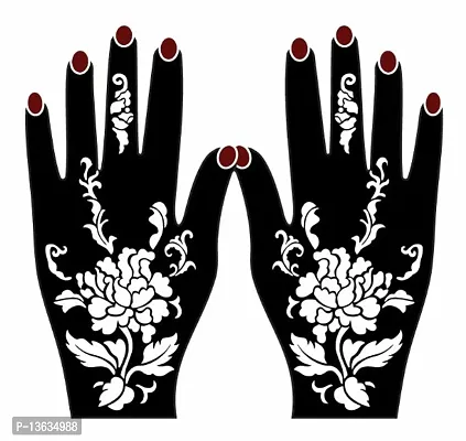 Apcutes mehndi stencil sticker of both hands