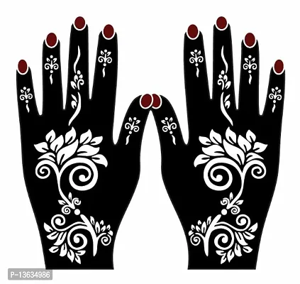 Apcutes mehndi stencil sticker of both hands-thumb0