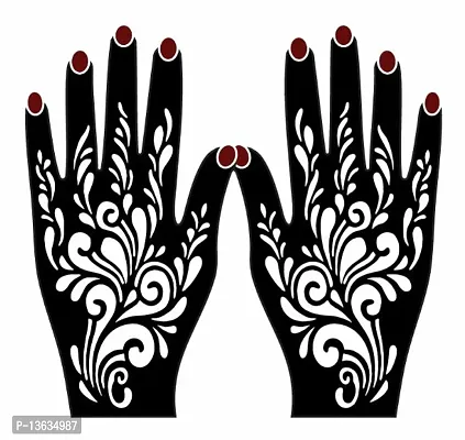 Apcutes mehndi stencil sticker of both hands-thumb0