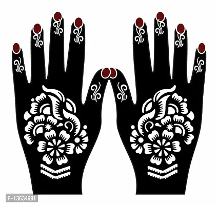 Apcutes mehndi stencil sticker of both hands-thumb0