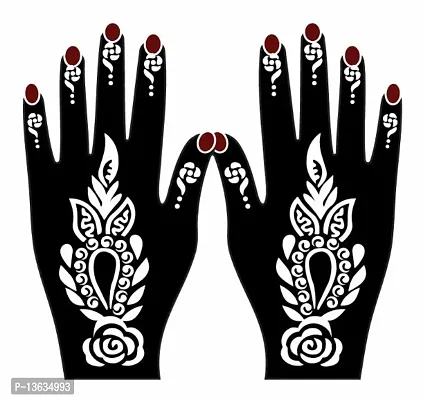 Apcutes mehndi stencil sticker of both hands-thumb0