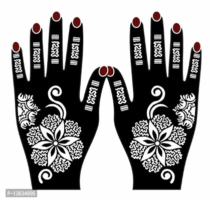 Apcutes mehndi stencil sticker of both hands