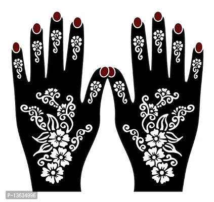 Apcutes mehndi stencil sticker of both hands