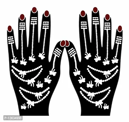 Apcutes mehndi stencil sticker of both hands