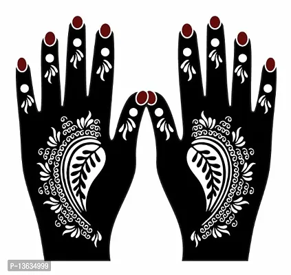 Apcutes mehndi stencil sticker of both hands