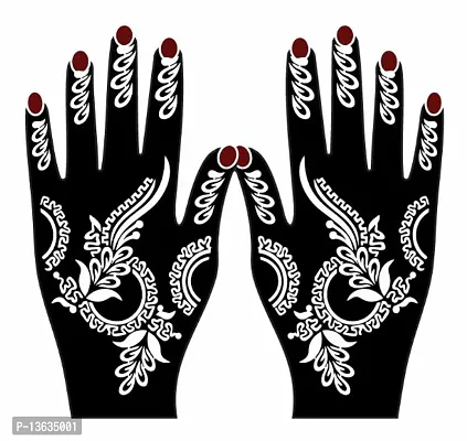 Apcutes mehndi stencil sticker of both hands-thumb0