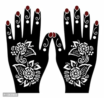 Apcutes mehndi stencil for both hands.-thumb0
