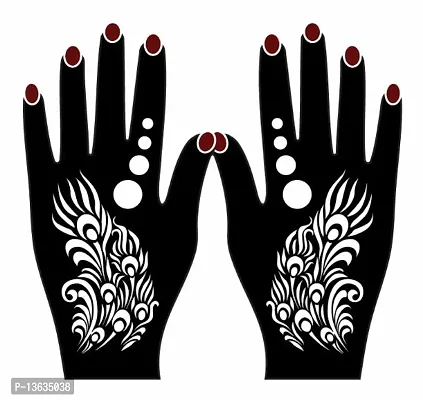 Apcutes mehndi stencil for both hands.-thumb0