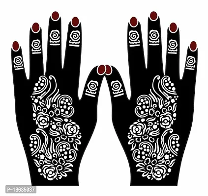 Apcutes mehndi stencil for both hands.-thumb0