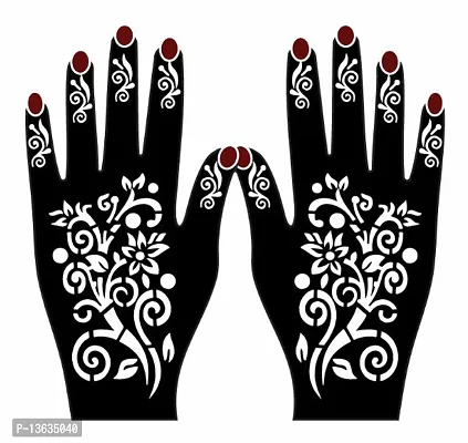 Apcutes mehndi stencil for both hands.-thumb0