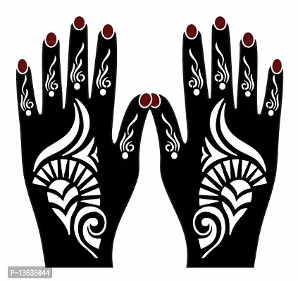 Apcutes mehndi stencil for both hands.-thumb0