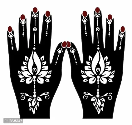 Apcutes mehndi stencil for both hands.-thumb0