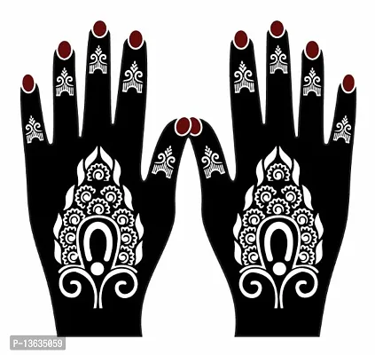 Apcutes mehndi stencil for both hands.-thumb0