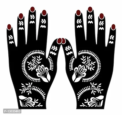 Apcutes mehndi stencil for both hands.-thumb0