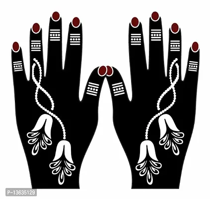 Apcutes mehndi design stencil for both hands.-thumb0