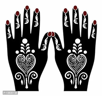 Apcutes mehndi design stencil for both hands.-thumb0