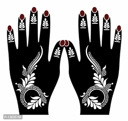 Apcutes mehndi design stencil for both hands.-thumb0