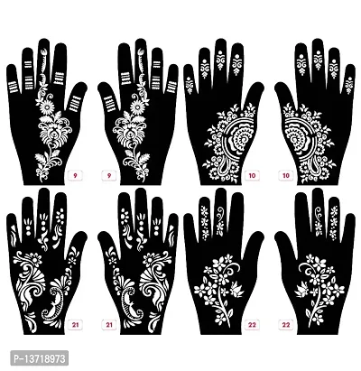 Apcutes mehndi stencil for both hands set of 4.-thumb0