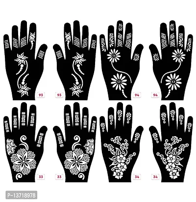 Apcutes mehndi stencil for both hands set of 4.-thumb0