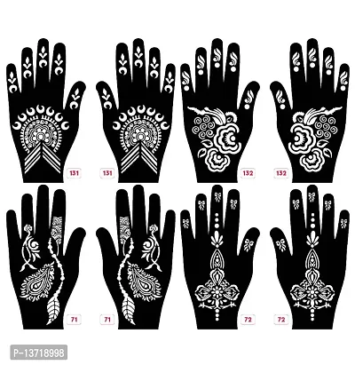 Apcutes mehndi stencil for both hands set of 4.-thumb0