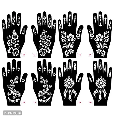 Apcutes mehndi stencil for both hands set of 4.-thumb0