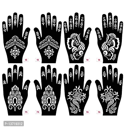 Apcutes mehndi stencil for both hands set of 4.-thumb0