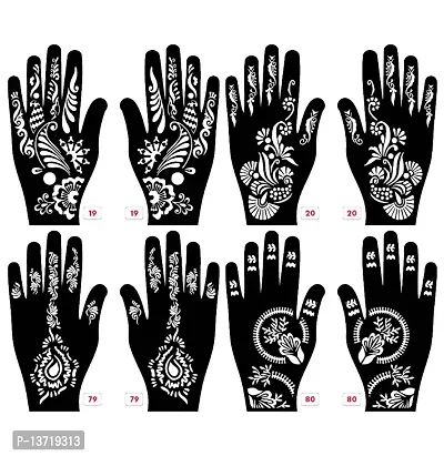 Apcutes mehndi stencil for both hands set of 4.-thumb0