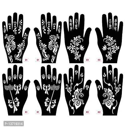 Apcutes mehndi stencil for both hands set of 4.-thumb0