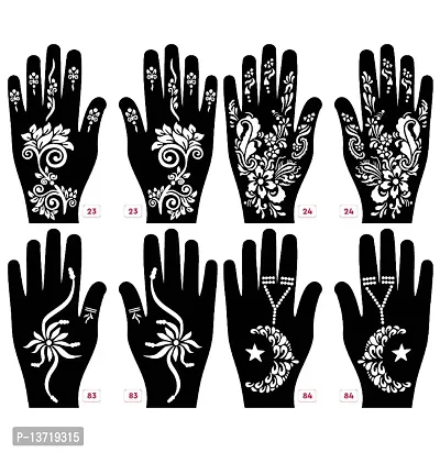 Apcutes mehndi stencil for both hands set of 4.-thumb0