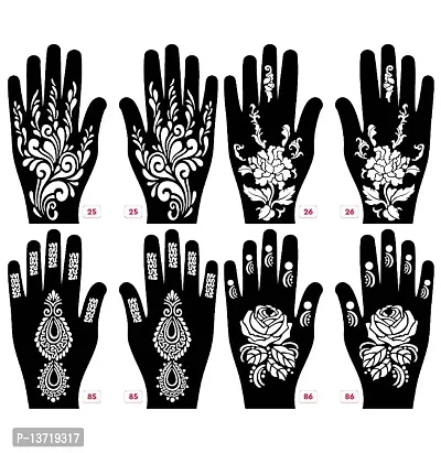 Apcutes mehndi stencil for both hands set of 4.-thumb0