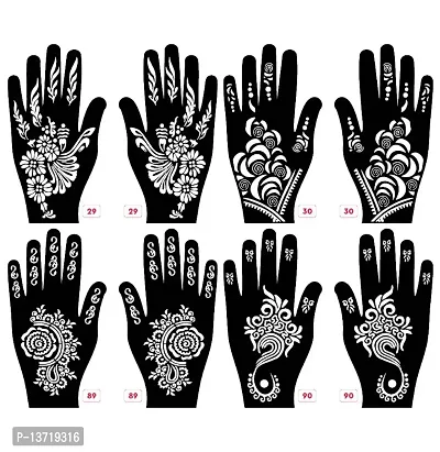 Apcutes mehndi stencil for both hands set of 4.-thumb0