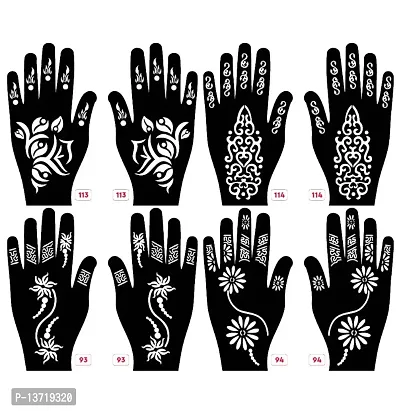 Apcutes mehndi stencil for both hands set of 4.-thumb0