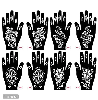 Apcutes mehndi stencil for both hands set of 4.-thumb0