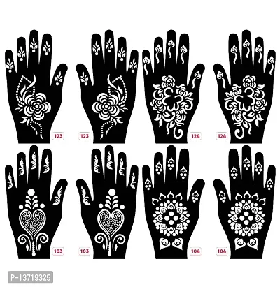 Apcutes mehndi stencil for both hands set of 4.-thumb0