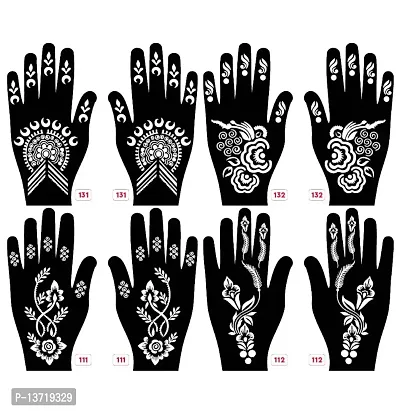 Apcutes mehndi stencil for both hands set of 4.-thumb0