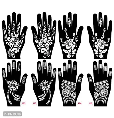 Apcutes mehndi stencil for both hands set of 4.-thumb0