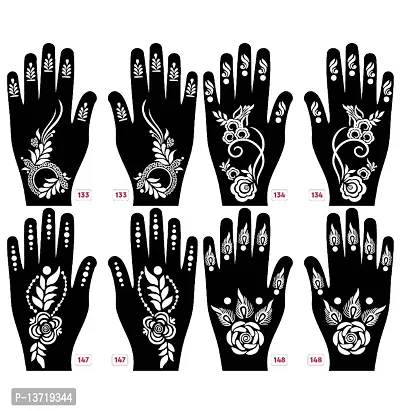 Apcutes mehndi stencil for both hands set of 4.-thumb0