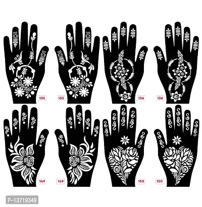 Apcutes mehndi stencil for both hands set of 4.-thumb0