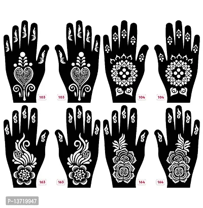 Apcutes mehndi stencils for both hands set of 4.-thumb0