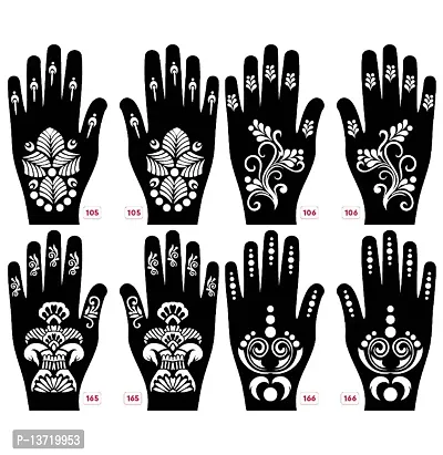 Apcutes mehndi stencils for both hands set of 4.-thumb0