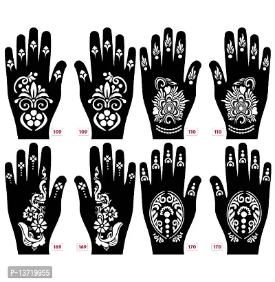 Apcutes mehndi stencils for both hands set of 4.-thumb0