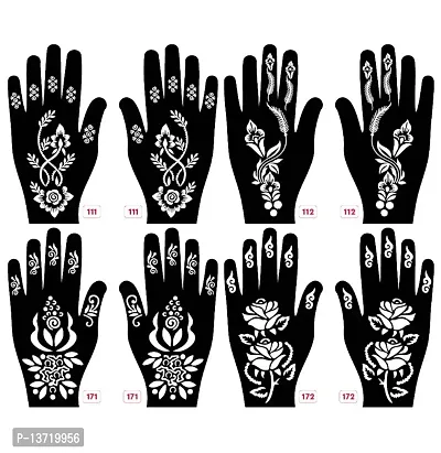 Apcutes mehndi stencils for both hands set of 4.-thumb0