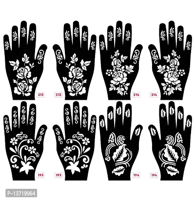 Apcutes mehndi stencils for both hands set of 4.-thumb0