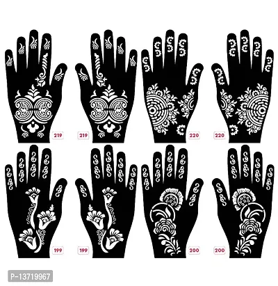 Apcutes mehndi stencils for both hands set of 4.-thumb0