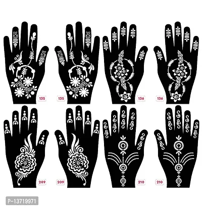 Apcutes mehndi stencils for both hands set of 4.-thumb0