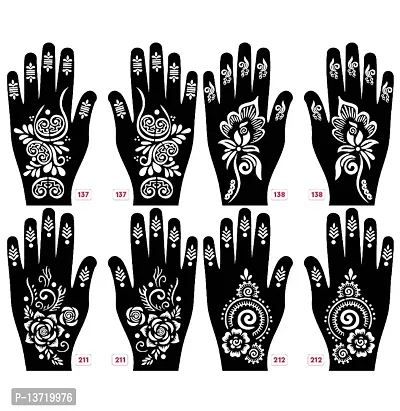 Apcutes mehndi stencils for both hands set of 4.-thumb0