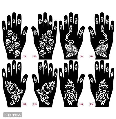 Apcutes mehndi stencils for both hands set of 4.-thumb0